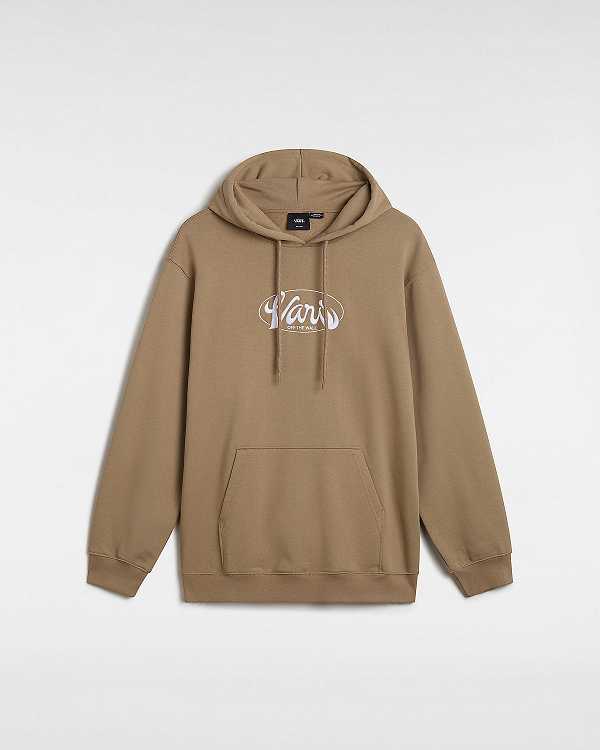 Beige Men Vans Global Line Loose Hoodie Australia | VN7864205