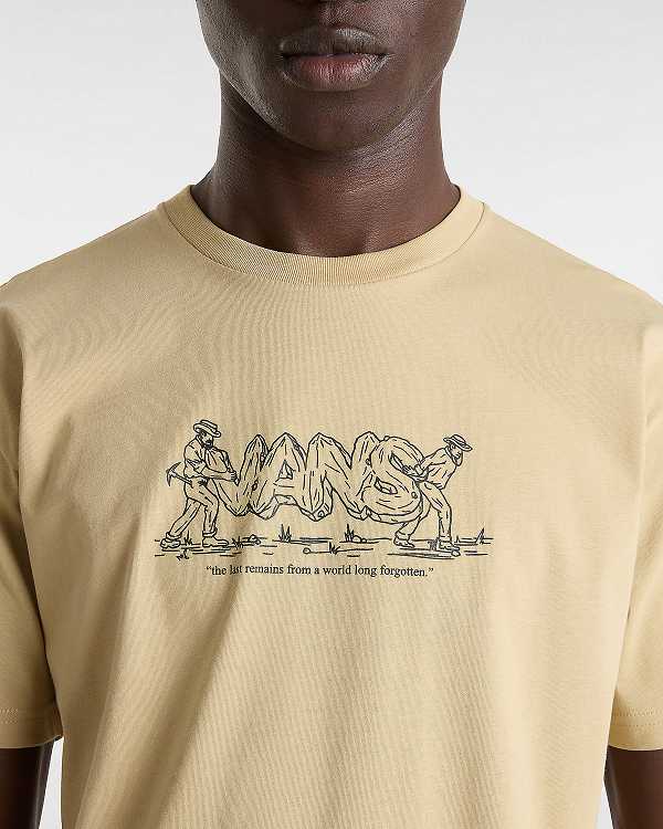 Beige Men Vans Last Remains T Shirts Australia | VN6583704