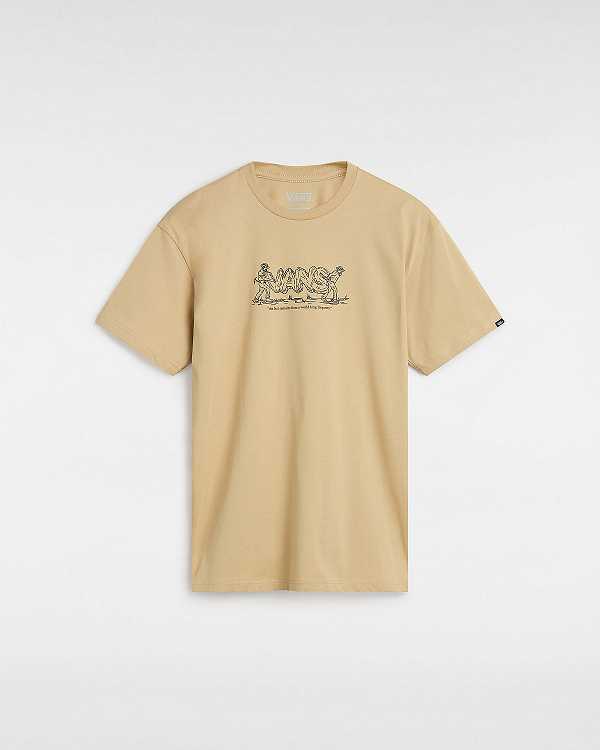 Beige Men Vans Last Remains T Shirts Australia | VN6583704