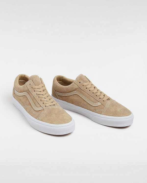 Beige Men Vans Old Skool Pig Suede Sneakers Australia | VN2871059