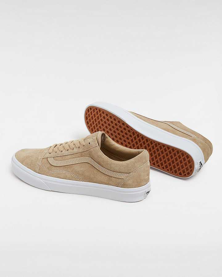 Beige Men Vans Old Skool Pig Suede Sneakers Australia | VN2871059