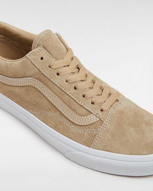 Beige Men Vans Old Skool Pig Suede Sneakers Australia | VN2871059