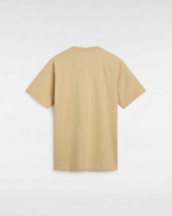 Beige Men Vans Orbits T Shirts Australia | VN5203487