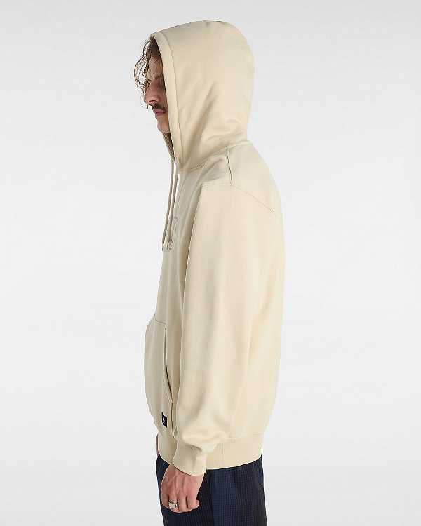 Beige Men Vans Oval Loose Hoodie Australia | VN0185647