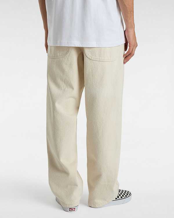 Beige Men Vans Skate Check Pants Australia | VN8039145