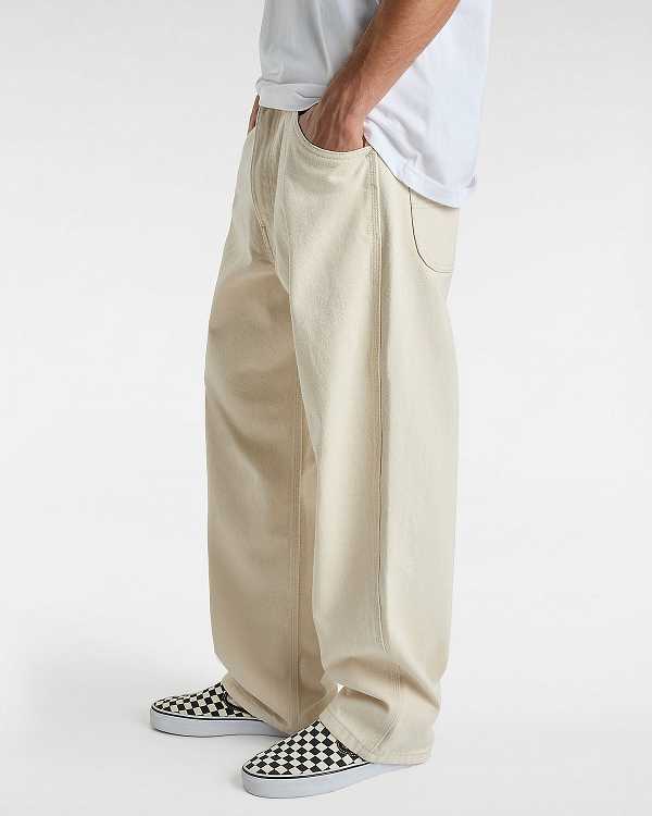 Beige Men Vans Skate Check Pants Australia | VN8039145