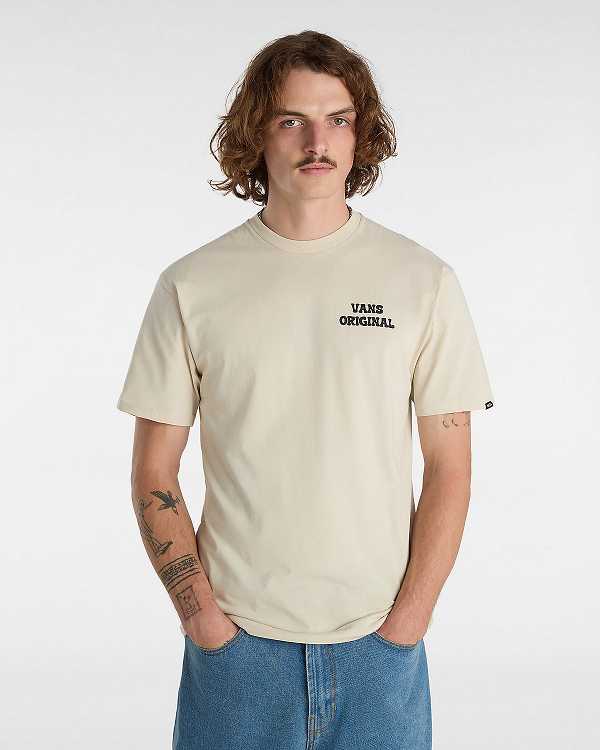 Beige Men Vans Skull Void Classic T Shirts Australia | VN9541782