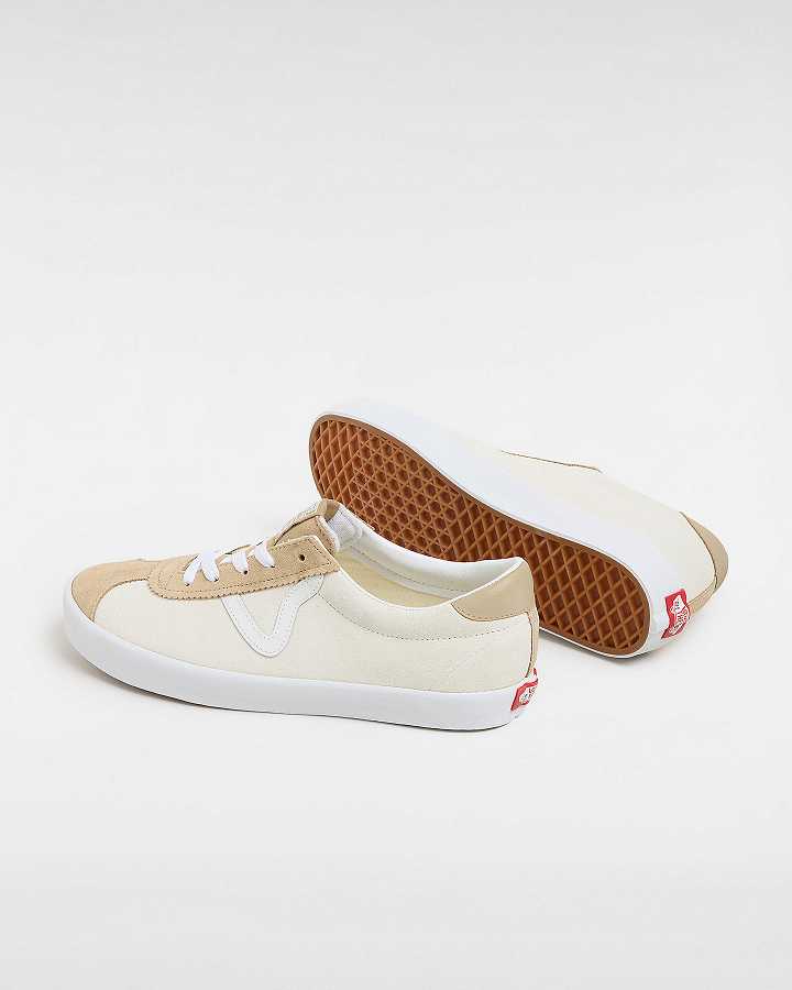 Beige Men Vans Sport Low Suede Sneakers Australia | VN9082713