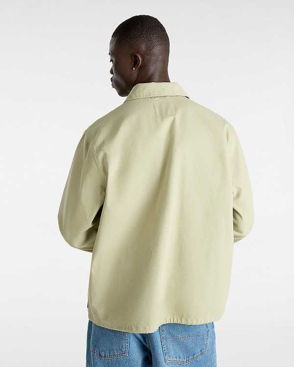 Beige Men Vans Torrey Canvas Coaches Jacket Australia | VN2197608