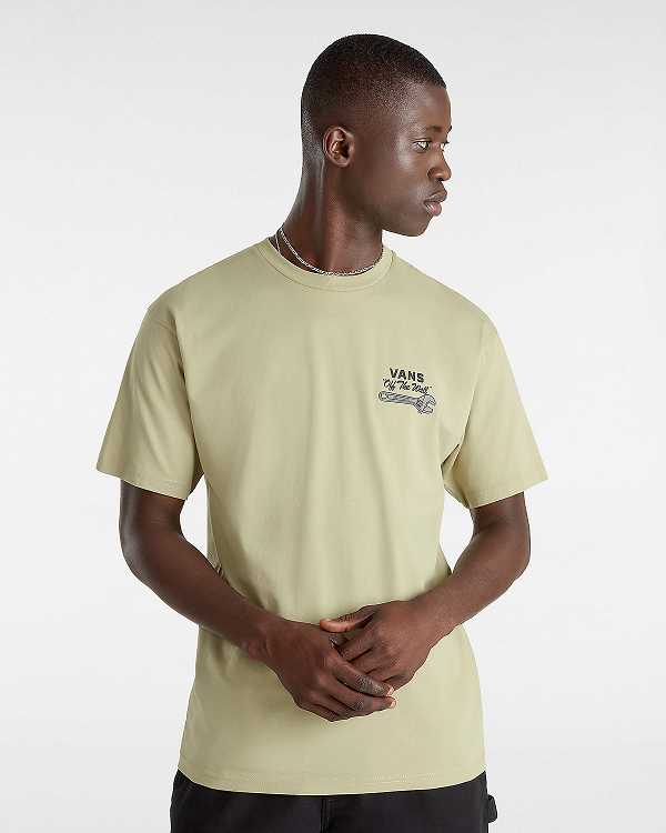 Beige Men Vans Wrenched T Shirts Australia | VN5392681