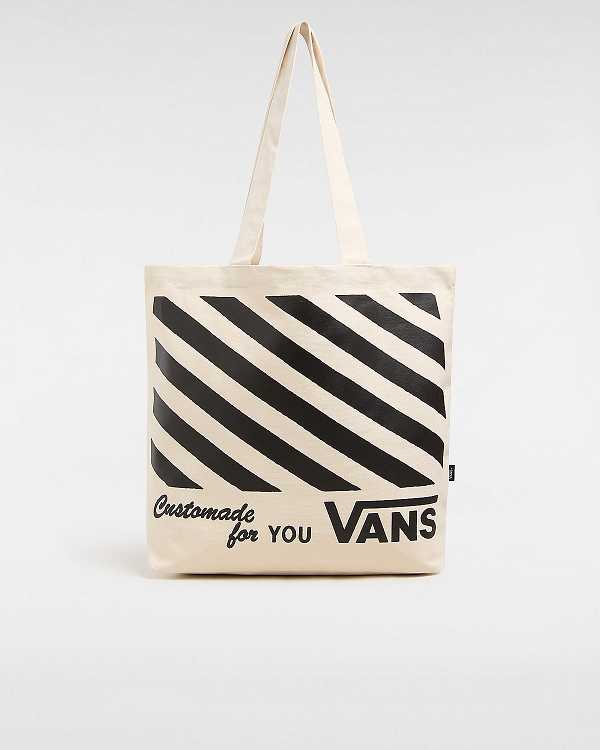 Beige Unisex Vans Box Logo Tote Bag Australia | VN4780396