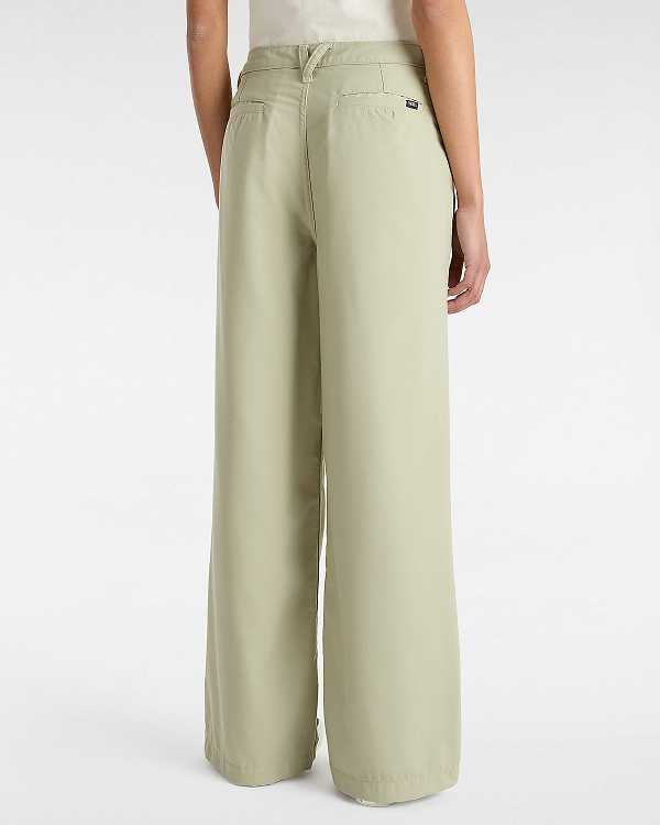 Beige Women Vans Alder Relaxed Pleated Pants Australia | VN1045963