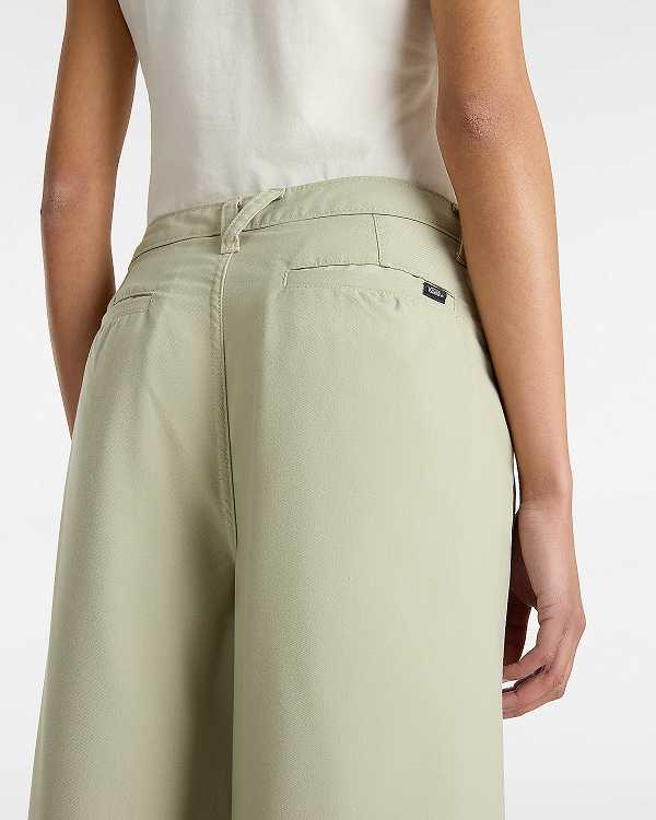 Beige Women Vans Alder Relaxed Pleated Pants Australia | VN1045963