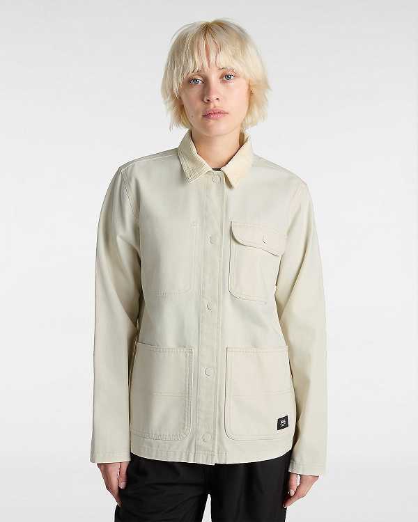 Beige Women Vans Drill Chore Jacket Australia | VN9281345