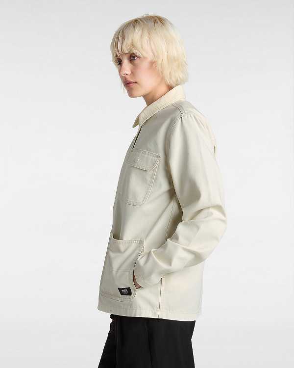 Beige Women Vans Drill Chore Jacket Australia | VN9281345