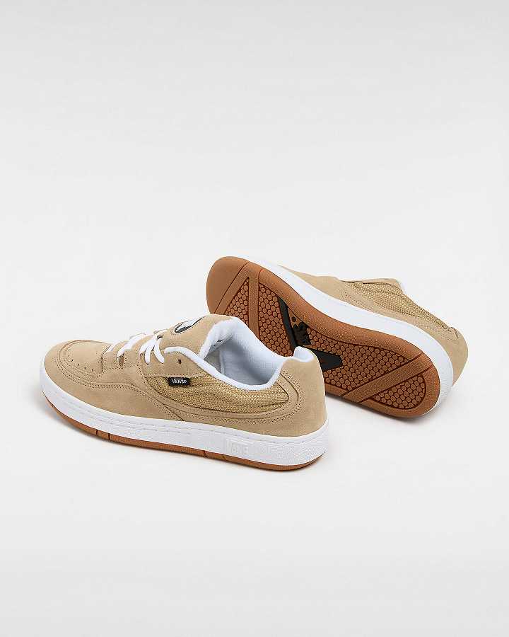 Beige Women Vans Speed LS Skate Shoes Australia | VN4870521