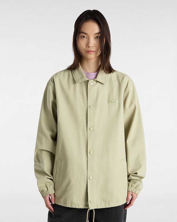 Beige Women Vans Torrey Canvas Coaches Jacket Australia | VN7260438