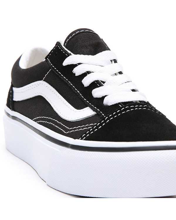 Black Kids' Vans Old Skool (4-8 Years) Platform Shoes Australia | VN7510243