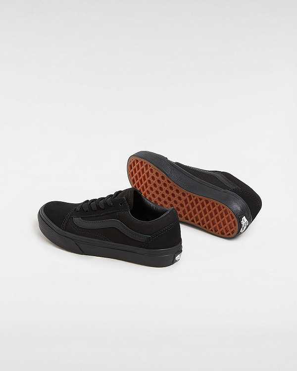 Black Kids' Vans Old Skool (4-8 Years) Skate Shoes Australia | VN4763851