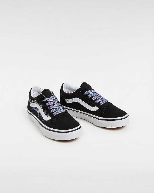 Black Kids' Vans Old Skool (4-8 Years) Sneakers Australia | VN5862704