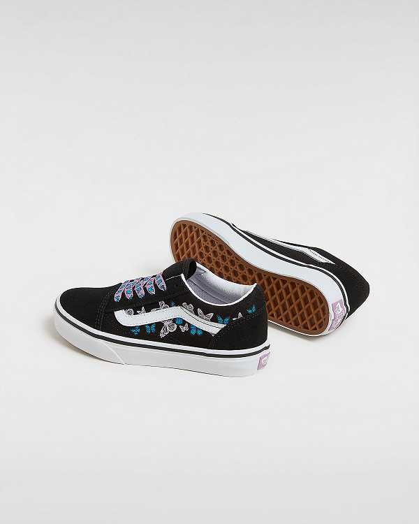 Black Kids' Vans Old Skool (4-8 Years) Sneakers Australia | VN5862704