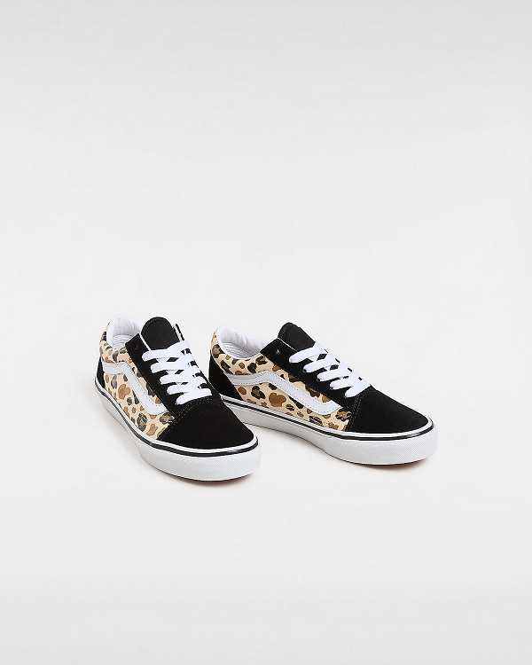 Black Kids' Vans Old Skool (8-14 Years) Sneakers Australia | VN6142057