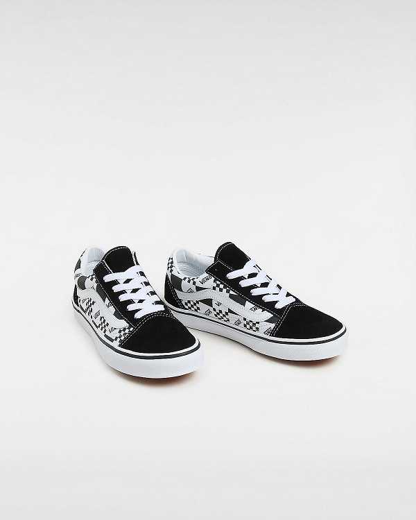 Black Kids' Vans Old Skool (8-14 Years) Sneakers Australia | VN2107845