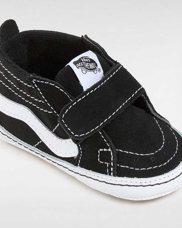 Black Kids' Vans Sk8-Hi Crib (0-1 year) Sneakers Australia | VN1354709