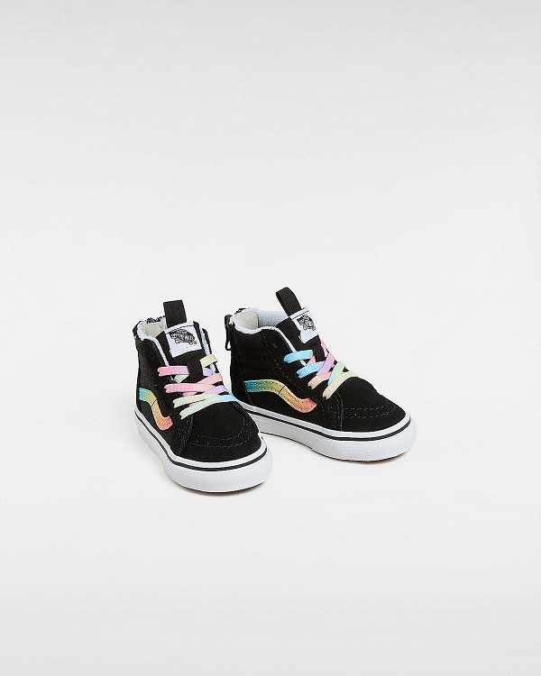 Black Kids' Vans Sk8-Hi Zip (1-4 Years) Skate Shoes Australia | VN6257910