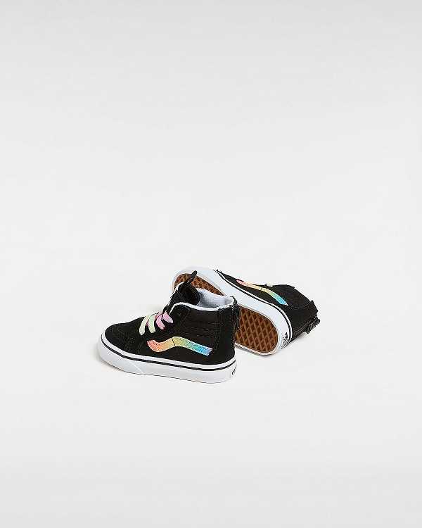 Black Kids' Vans Sk8-Hi Zip (1-4 Years) Skate Shoes Australia | VN6257910