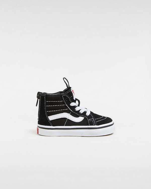 Black Kids\' Vans Sk8-Hi Zip (1-4 Years) Sneakers Australia | VN3805261