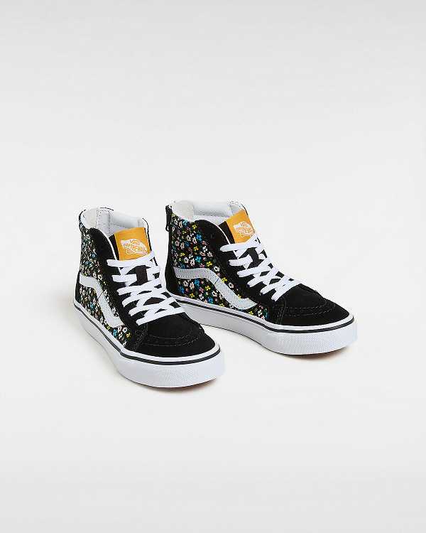 Black Kids' Vans Sk8-Hi Zip (4-8 Years) Skate Shoes Australia | VN7015293