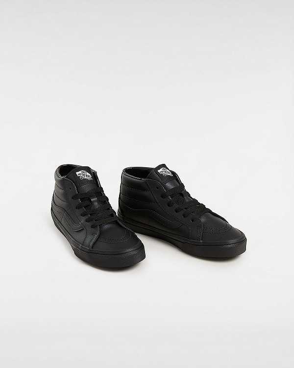 Black Kids' Vans Sk8-Mid Reissue (8-14 Years) Sneakers Australia | VN4796125