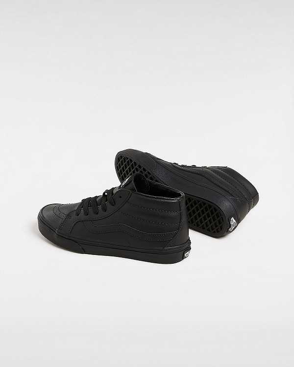 Black Kids' Vans Sk8-Mid Reissue (8-14 Years) Sneakers Australia | VN4796125