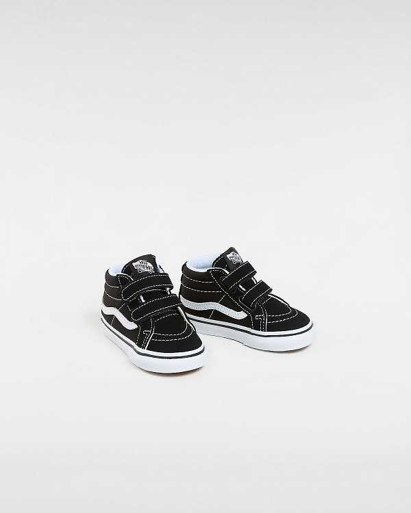 Black Kids' Vans Sk8-Mid Reissue Hook and Loop (1-4 Years) Sneakers Australia | VN8431675