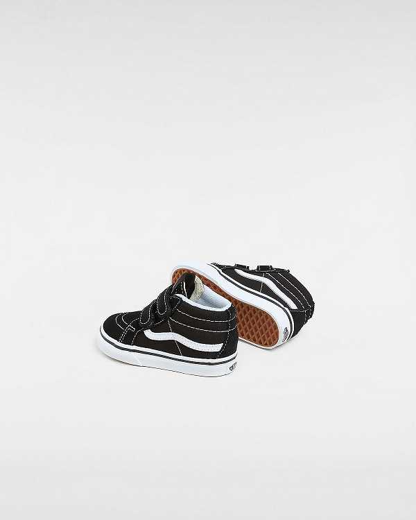 Black Kids' Vans Sk8-Mid Reissue Hook and Loop (1-4 Years) Sneakers Australia | VN8431675