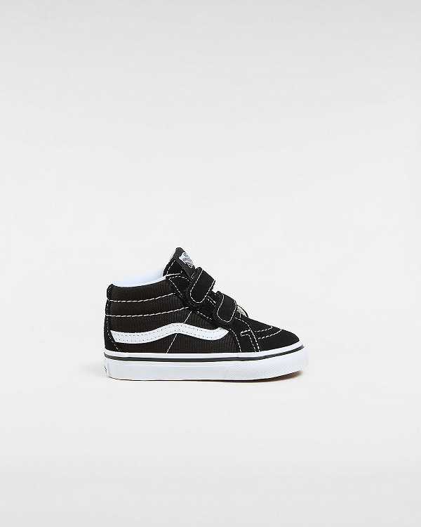 Black Kids\' Vans Sk8-Mid Reissue Hook and Loop (1-4 Years) Sneakers Australia | VN8431675