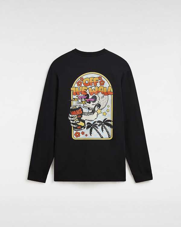 Black Men Vans Bouya Long Sleeve T Shirts Australia | VN8921603