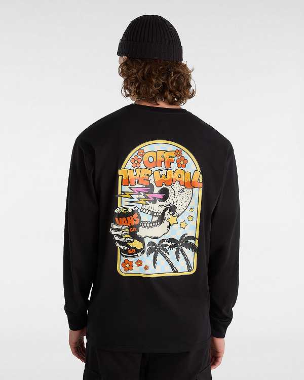 Black Men Vans Bouya Long Sleeve T Shirts Australia | VN8921603