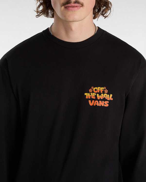 Black Men Vans Bouya Long Sleeve T Shirts Australia | VN8921603