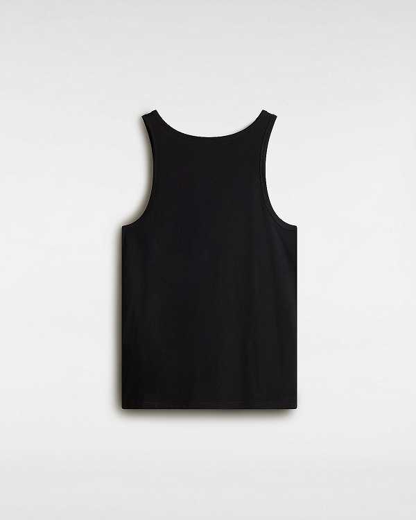 Black Men Vans Classic Tank Top Australia | VN2940631