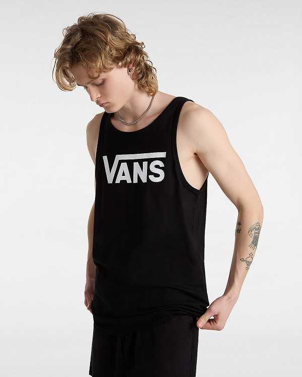 Black Men Vans Classic Tank Top Australia | VN2940631