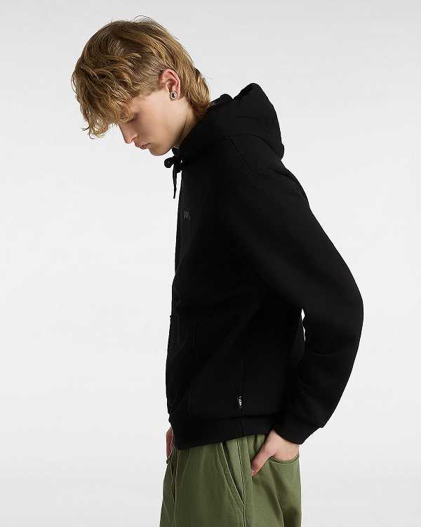 Black Men Vans Essential Relaxed Hoodie Australia | VN4125376