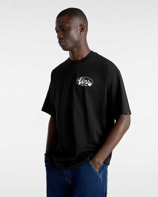 Black Men Vans Global Line T Shirts Australia | VN3789501