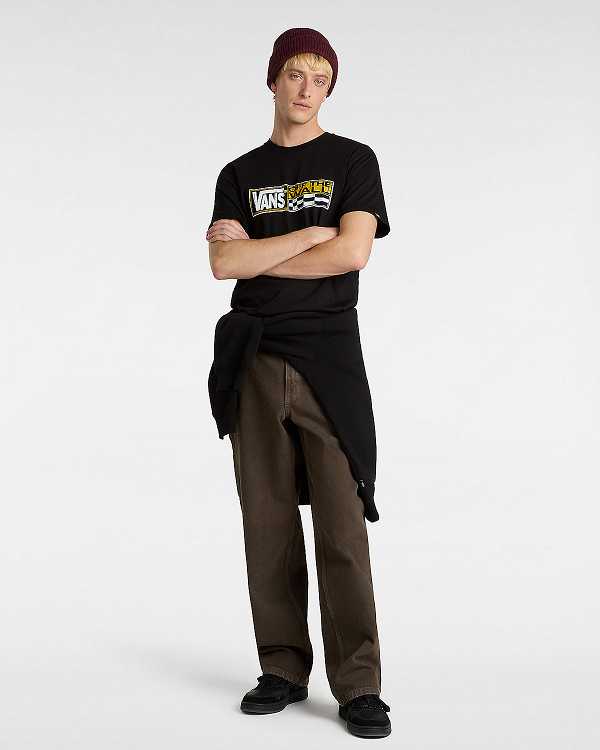 Black Men Vans Hi Stretch T Shirts Australia | VN0813652