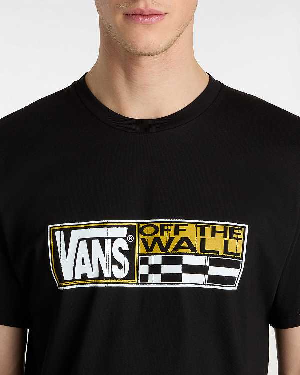 Black Men Vans Hi Stretch T Shirts Australia | VN0813652