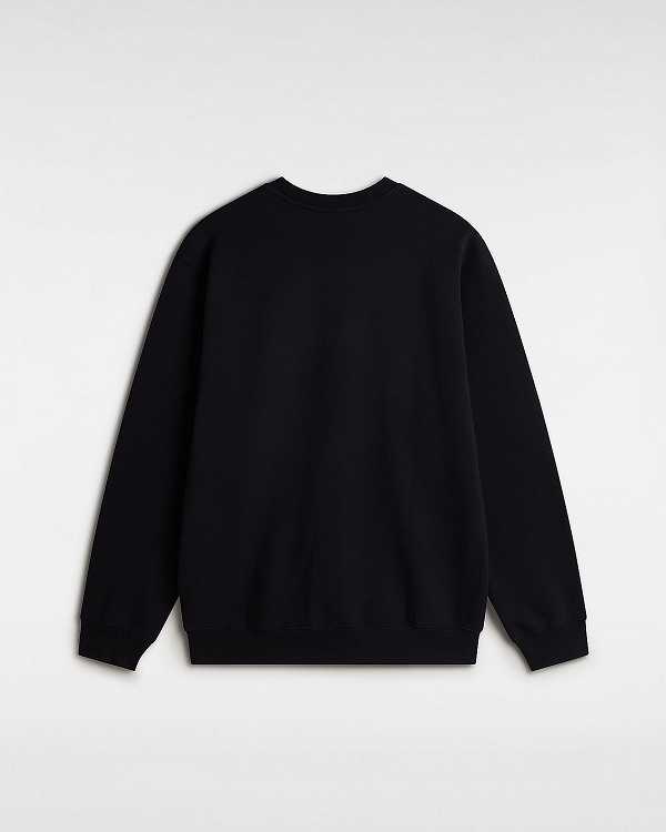 Black Men Vans Left Chest Embroidered Logo Sweatshirt Australia | VN3986254