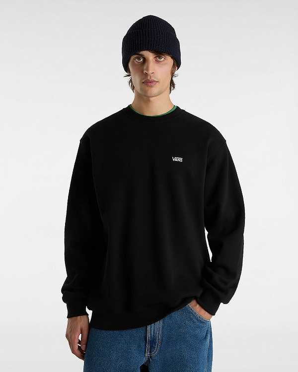 Black Men Vans Left Chest Embroidered Logo Sweatshirt Australia | VN3986254