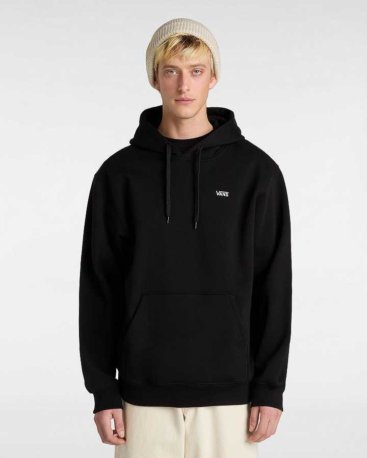 Black Men Vans Left Chest Embroidered Logo Hoodie Australia | VN1306859