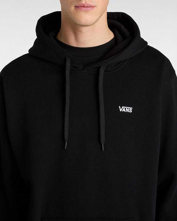 Black Men Vans Left Chest Embroidered Logo Hoodie Australia | VN1306859